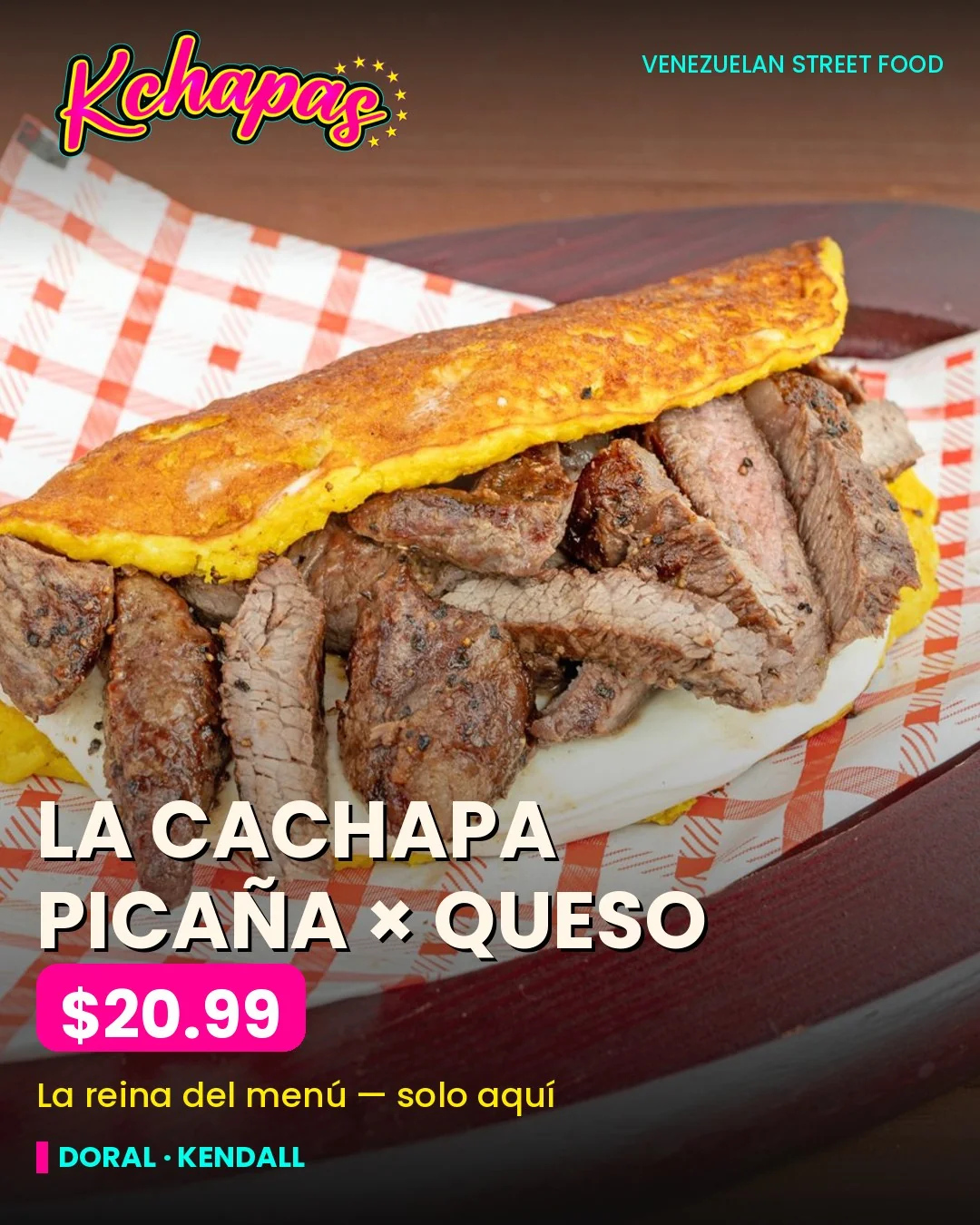 Cachapa picaña post with price