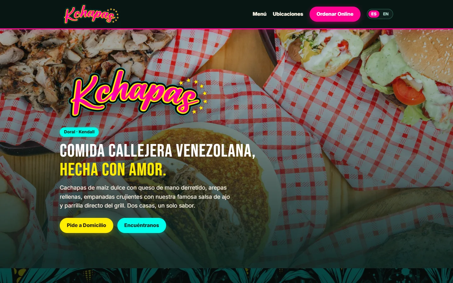 K'Chapas homepage, desktop